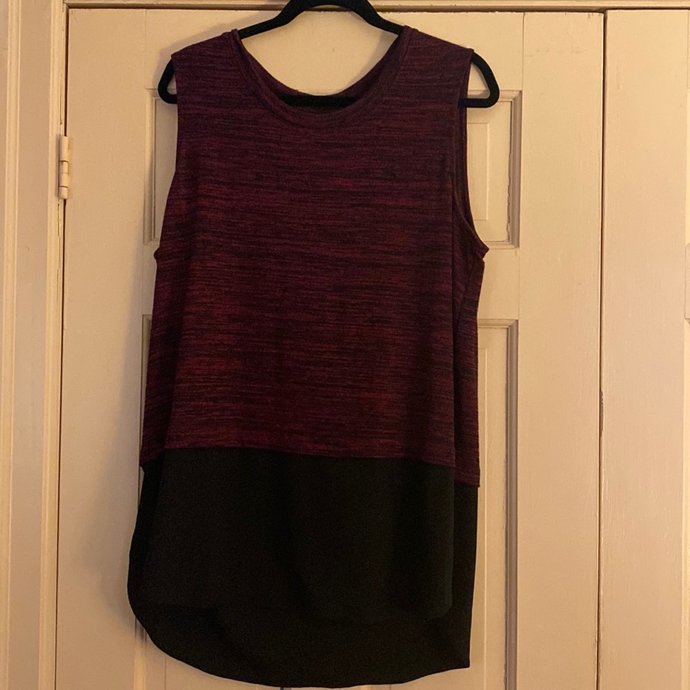Apt 9 Maroon and Black Tank